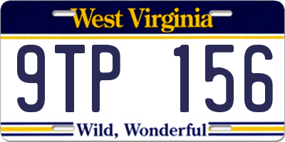 WV license plate 9TP156