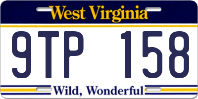 WV license plate 9TP158