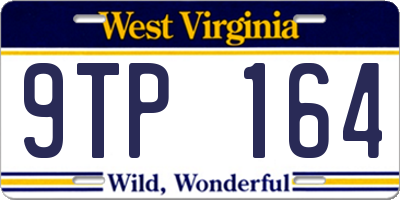 WV license plate 9TP164