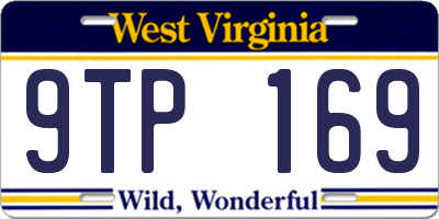 WV license plate 9TP169