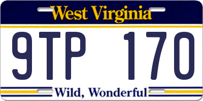 WV license plate 9TP170