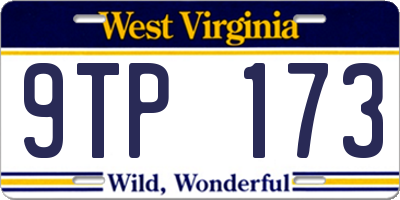 WV license plate 9TP173