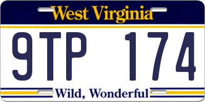 WV license plate 9TP174