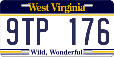 WV license plate 9TP176