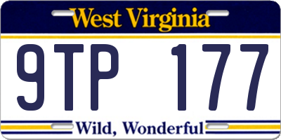 WV license plate 9TP177