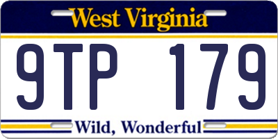 WV license plate 9TP179
