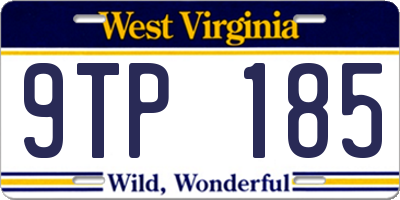 WV license plate 9TP185