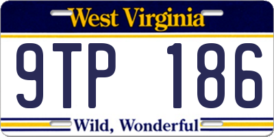 WV license plate 9TP186