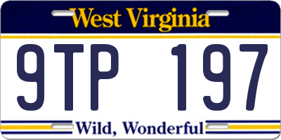 WV license plate 9TP197