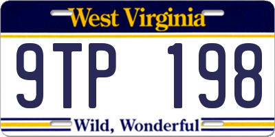 WV license plate 9TP198
