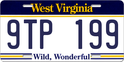 WV license plate 9TP199