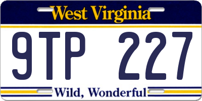 WV license plate 9TP227