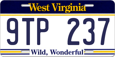 WV license plate 9TP237