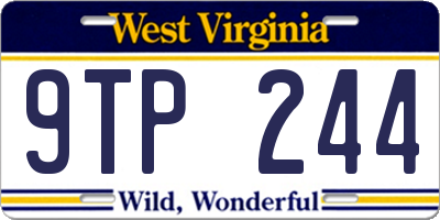 WV license plate 9TP244