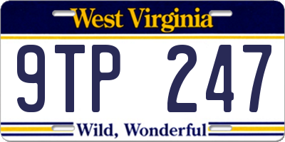 WV license plate 9TP247