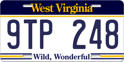 WV license plate 9TP248
