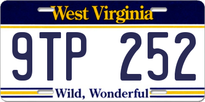 WV license plate 9TP252