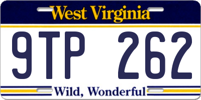 WV license plate 9TP262