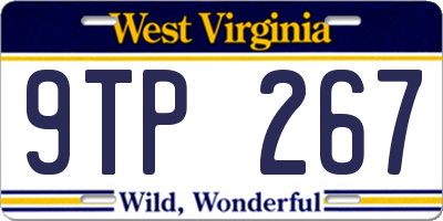 WV license plate 9TP267
