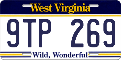 WV license plate 9TP269