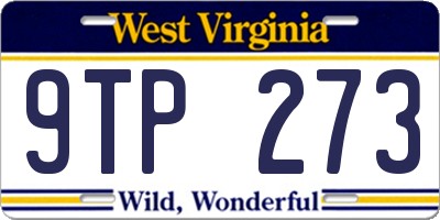 WV license plate 9TP273