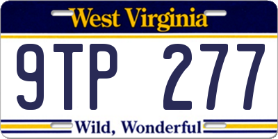 WV license plate 9TP277