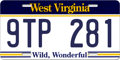 WV license plate 9TP281
