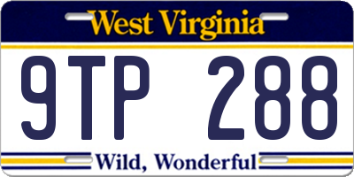 WV license plate 9TP288