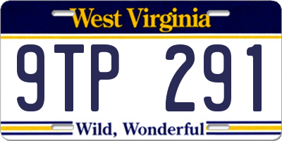 WV license plate 9TP291