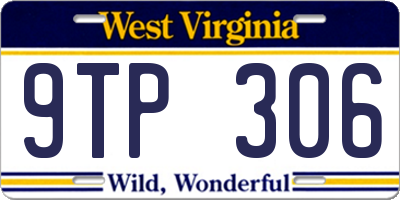 WV license plate 9TP306