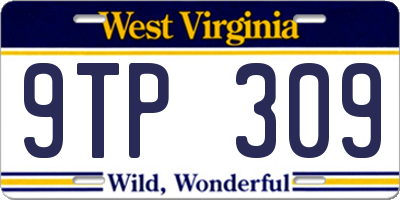 WV license plate 9TP309