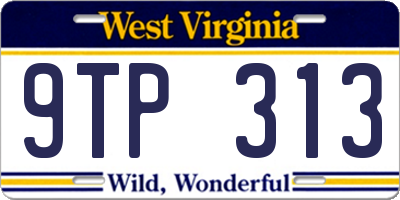 WV license plate 9TP313