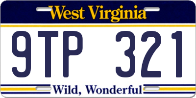 WV license plate 9TP321