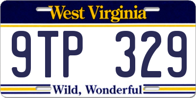 WV license plate 9TP329