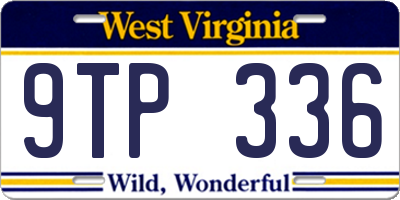 WV license plate 9TP336