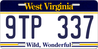WV license plate 9TP337