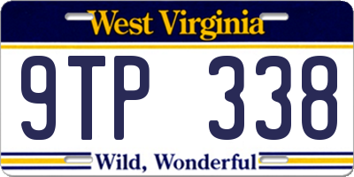 WV license plate 9TP338