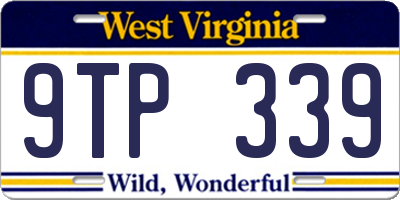 WV license plate 9TP339