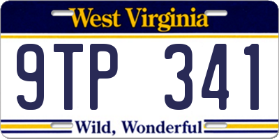 WV license plate 9TP341