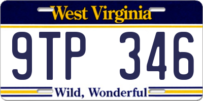 WV license plate 9TP346