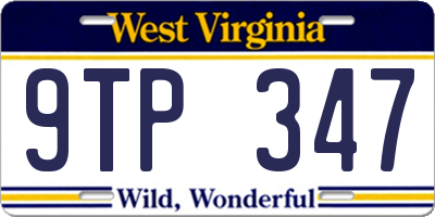 WV license plate 9TP347