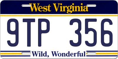 WV license plate 9TP356