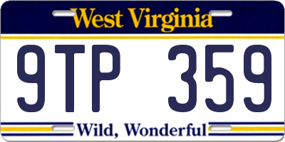 WV license plate 9TP359