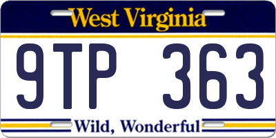 WV license plate 9TP363