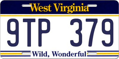 WV license plate 9TP379