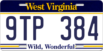 WV license plate 9TP384