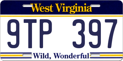 WV license plate 9TP397