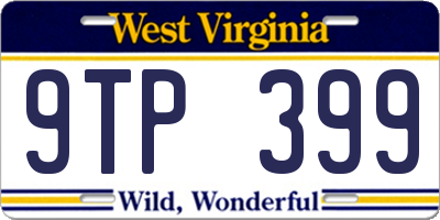 WV license plate 9TP399