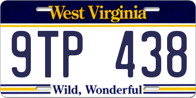 WV license plate 9TP438