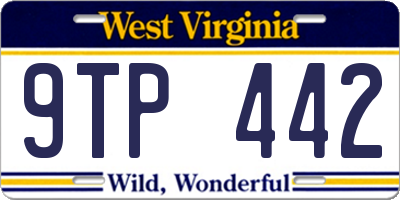 WV license plate 9TP442